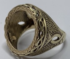 9ct Yellow Gold Patterned Half