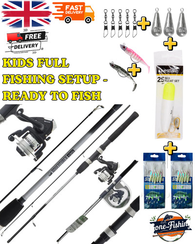 Kids sea fishing rod reel - sea, &