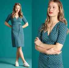 ⭐ King Louie Cecil Dress - Little Dots Dragonfly Green - UK 8 - RRP £69