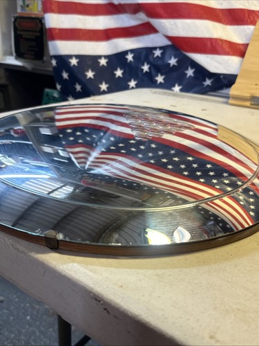 Vintage round convex mirror - vintage,