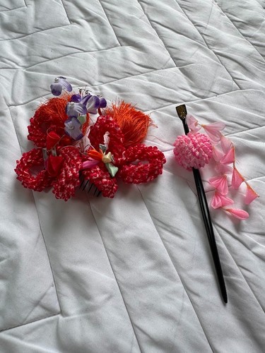 Cute japanese kanzashi hairpin - japanese,