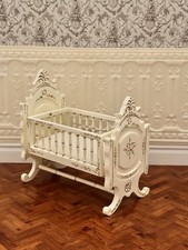 Dolls house 1/12 scale GLENOWEN nursery cot/crib (used but new condition)