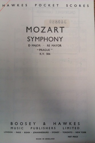 Mozart symphony in d - in,