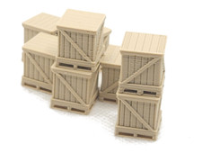 OO Gauge Palletised Wooden Crates Model Railway Scenery