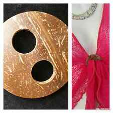 Womens Accessories Fashion Coconut Shell Buckle Button Shrugs Sarongs Tie Up