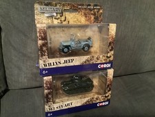 CORGI MILITARY M3 STUART AND WILLYS JEEP 1.43