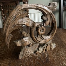 Antique Fragment Salvage Piece OAK 18th Carved