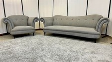Exdisplay Dfs Grey 4 Seater Sofa + Cuddle Chair
