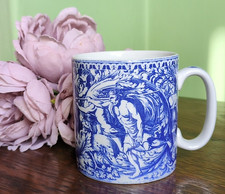 SPODE B & W 'PALLADIO' MUG BLUE ROOM COLLECTION ~ MADE in ENGLAND