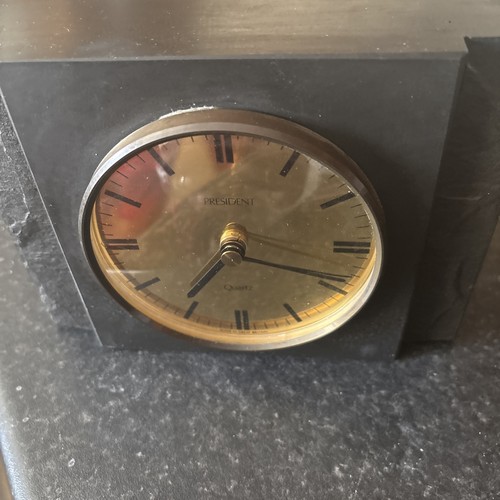 Vintage welsh slate - vintage, clock