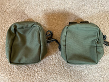Two Savotta Zipped GP Pouches, 2 x 2, Olive Green, New.