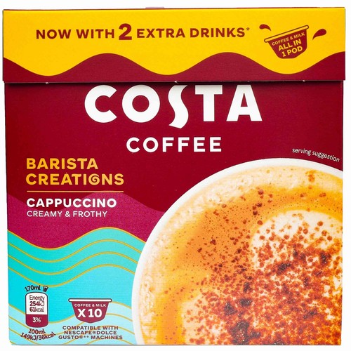 Cappuccino costa coffee - cappuccino, pods
