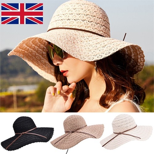 Foldable women straw beach sun - women,