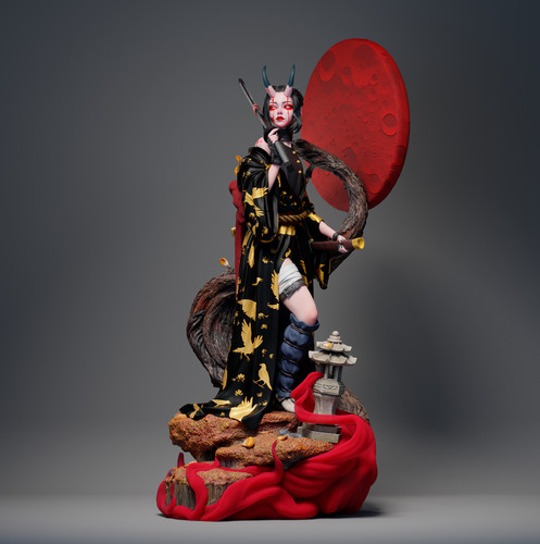 Resin figure model geisha - 1/24,