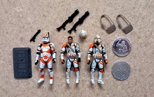 STAR WARS - AIRBORNE TROOPER & UTAPAU TROOPER  BUNDLE - x3 FIGURES, 2006 & 2007