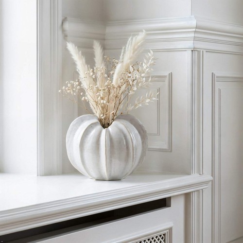 Sculpted white orb ceramic - sculpted,