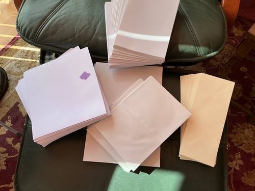 Assorted cards and envelopes