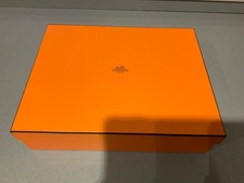 Hermes empty box32.5 x 25.5 x 8.5 cm with tissue, ribbon, carrier