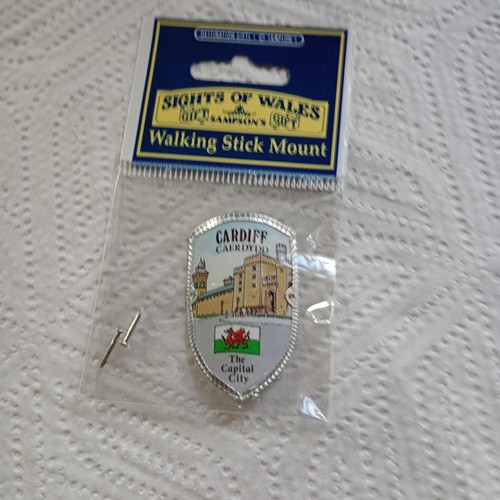 Walking stick badge mount - walking, badge/mount