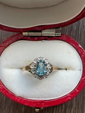 Antique 9ct Gold Aquamarine