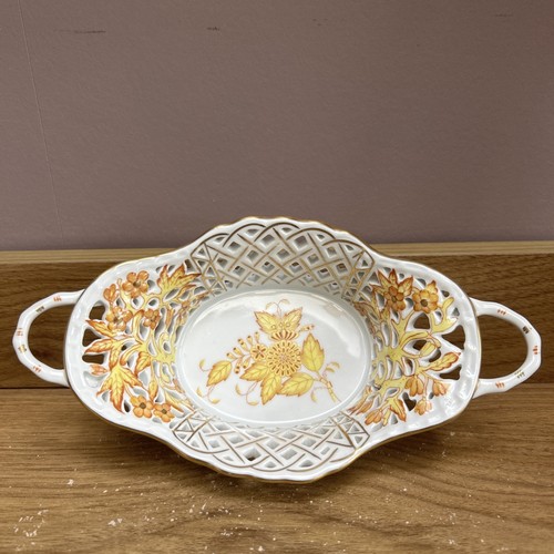Herend porcelain basket - porcelain,