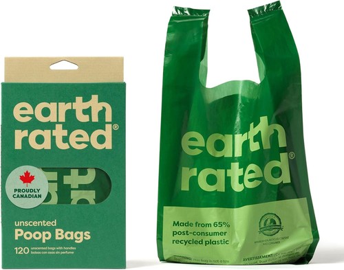 Earth rated poop bags with - rated,