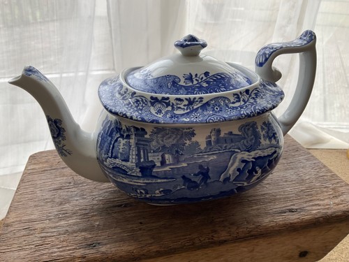Spode blue italian leg - spode, teapot