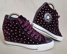 Converse CT All Star Lux Mid Velvet Hidden Wedge Womens Shoes Trainers UK 5.5