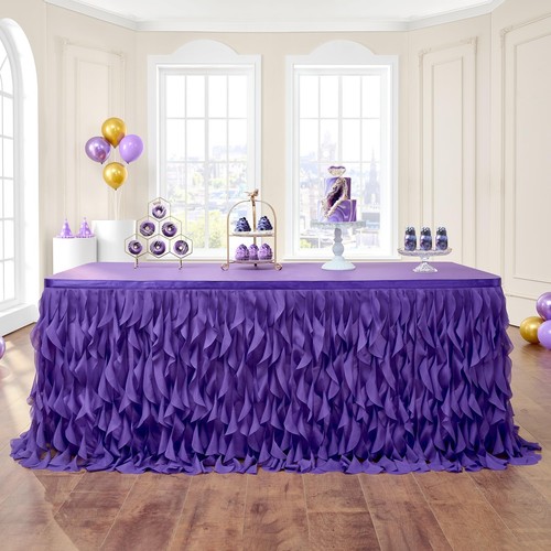 Leegleri purple tulle curly - purple,