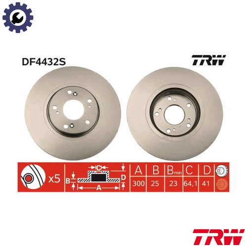 Brake disc df4432s for - disc,