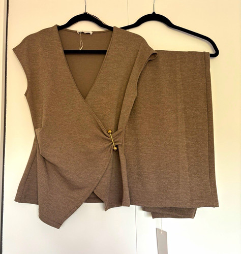 Zara brown knit piece - brown, set