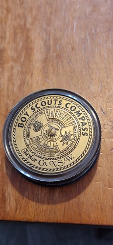 Antique boy scouts - boy, compass