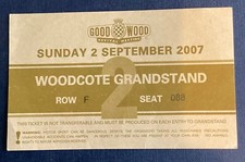 2007 GOODWOOD REVIVAL motor racing TICKET USED