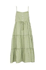 Ladies Green Gingham Maxi