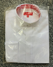 HWI White Wing Collar Dress Shirt Collar Fly Front Formal Wear Long Sleeve BNWT