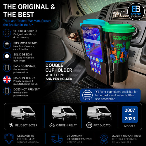 Double cup holder fits - double,