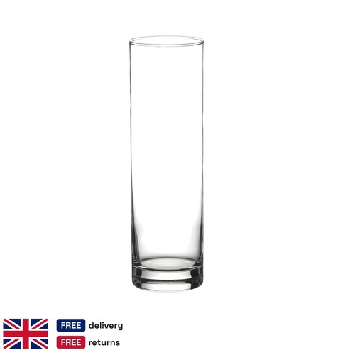 Clear glass cylinder vase - clear,