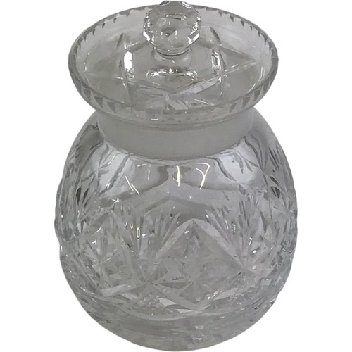 Vintage cut glass preserve - glass,