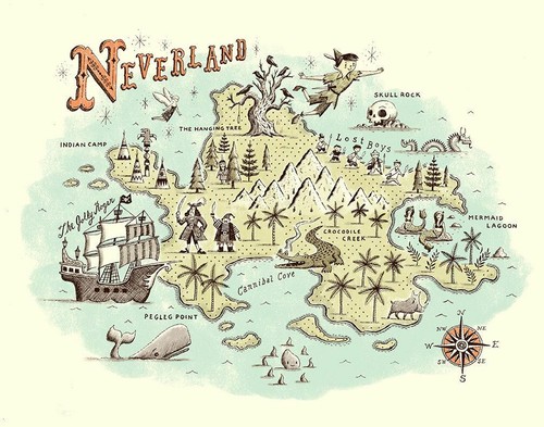 Disney peter pan map - peter, of