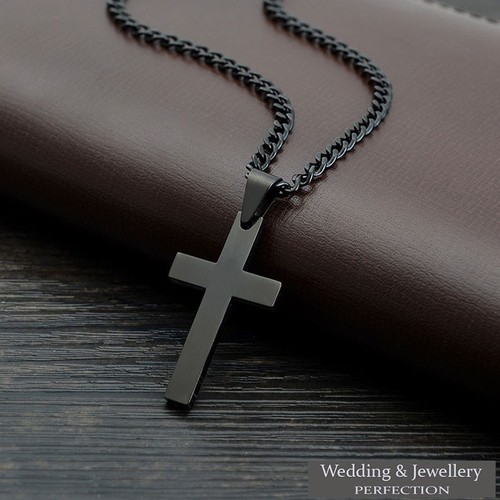 Mens chain necklace - mens, black