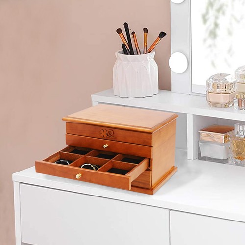 Large capacity wooden - capacity, jewelry