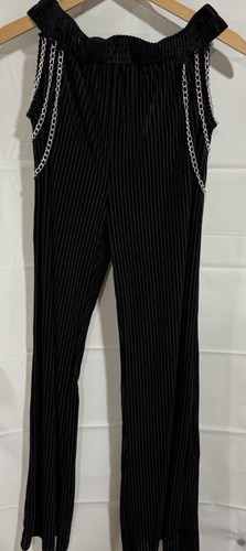 Y2k black velvet flare - ,
