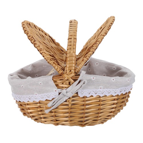 Woven picnic hamper wicker - woven, hamper: