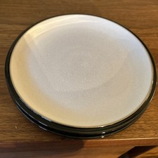 Pair of Denby Everyday 23cm salad plates in Black Pepper, very good condition