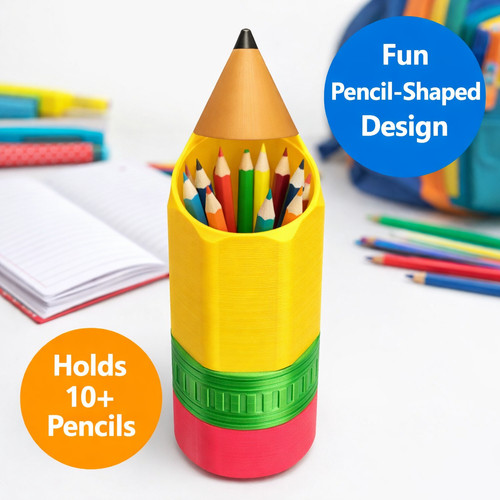 Printed pencil shaped - 3d,