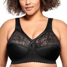 Glamorise 1000 MagicLift Original Support Wirefree Bra, Black Size 56B