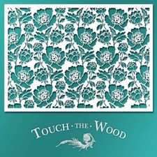 Shabby Chic STENCIL: Peony