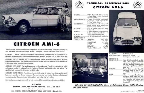Citroen ami6 - (c1960), (b&w)