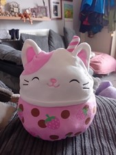Squishmallows Flip-A-Mallows Strawberry & Blueberry Milk Shake Kitty 25cm Plush