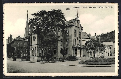 Old postcard diekirch - postcard, diekirch,